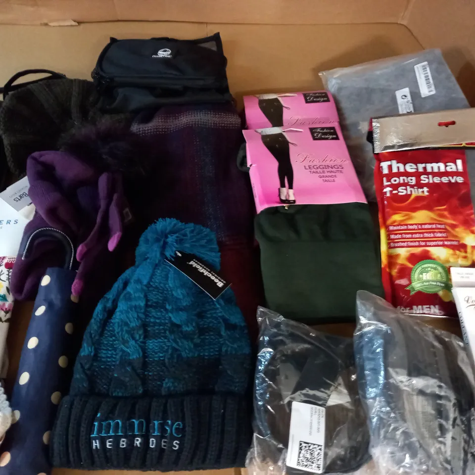 LOT OF APPROXIMATELY 17 ASSORTED CLOTHING ACCESSORIES TO INCLUDE HATS, BELTS AND APRON