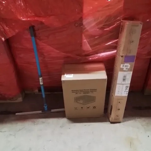 PALLET OF ASSORTED HOUSEHOLD GOODS AND PRODUCTS TO INCLUDE;DOOR MAT,DRAWER ORGANISER,WINDOW CLEANER TOOL