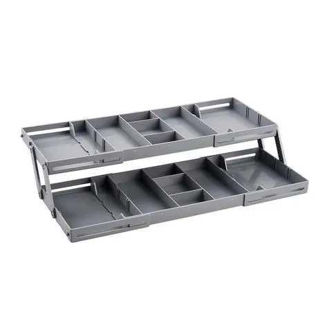 BOXED VERSATILE EXPANDABLE MULTI-TIER DRAWER ORGANISER STORAGE TRAY