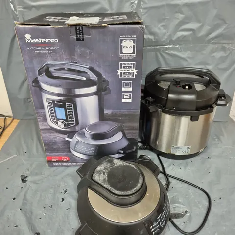 BOXED MASTERPRO KITCHEN ROBOT 2 IN 1 AIR FRYER & PRESSURE COOKER - COLLECTION ONLY