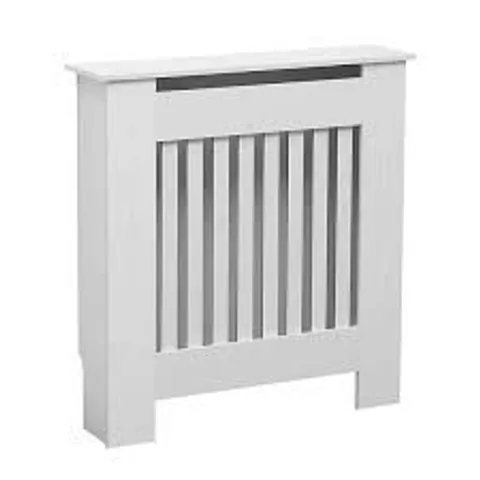 OYPLA SMALL WHITE WOODEN SLATTED GRILL RADIATOR COVER MDF CABINET BOXED