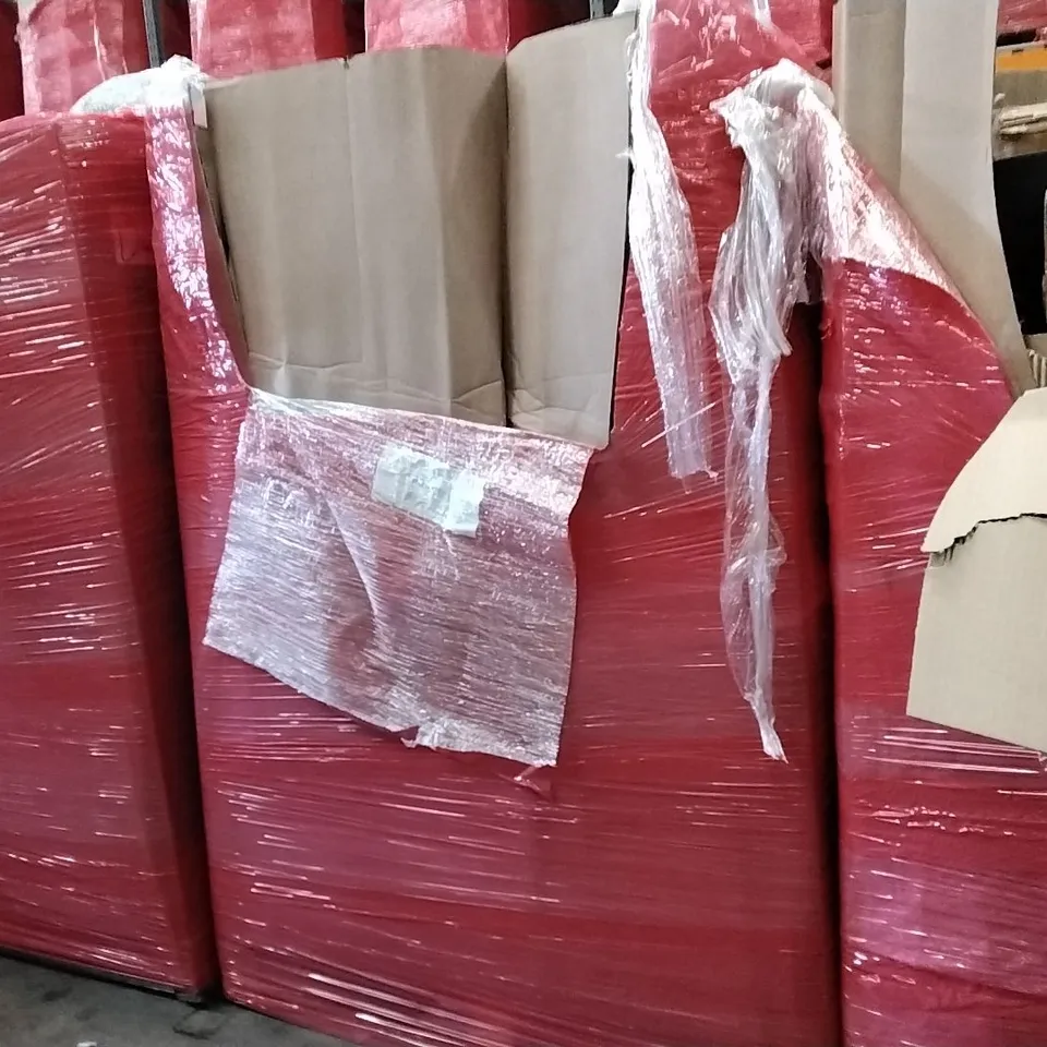 PALLET OF ASSORTED ITEMS TO INCLUDE:  BALANCE BIKE, UKULELE, SHERPA SOFA COVERS, WILLOW TEACUP PLANTERS, BASMATI RICE ECT