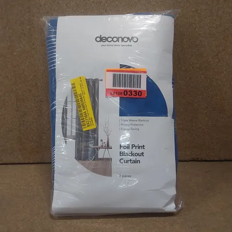 BAGGED PREWETT SUPER SOFT EYELET ROOM DARKENING THERMAL CURTAINS - BLUE // SIZE: 117 X 183cm