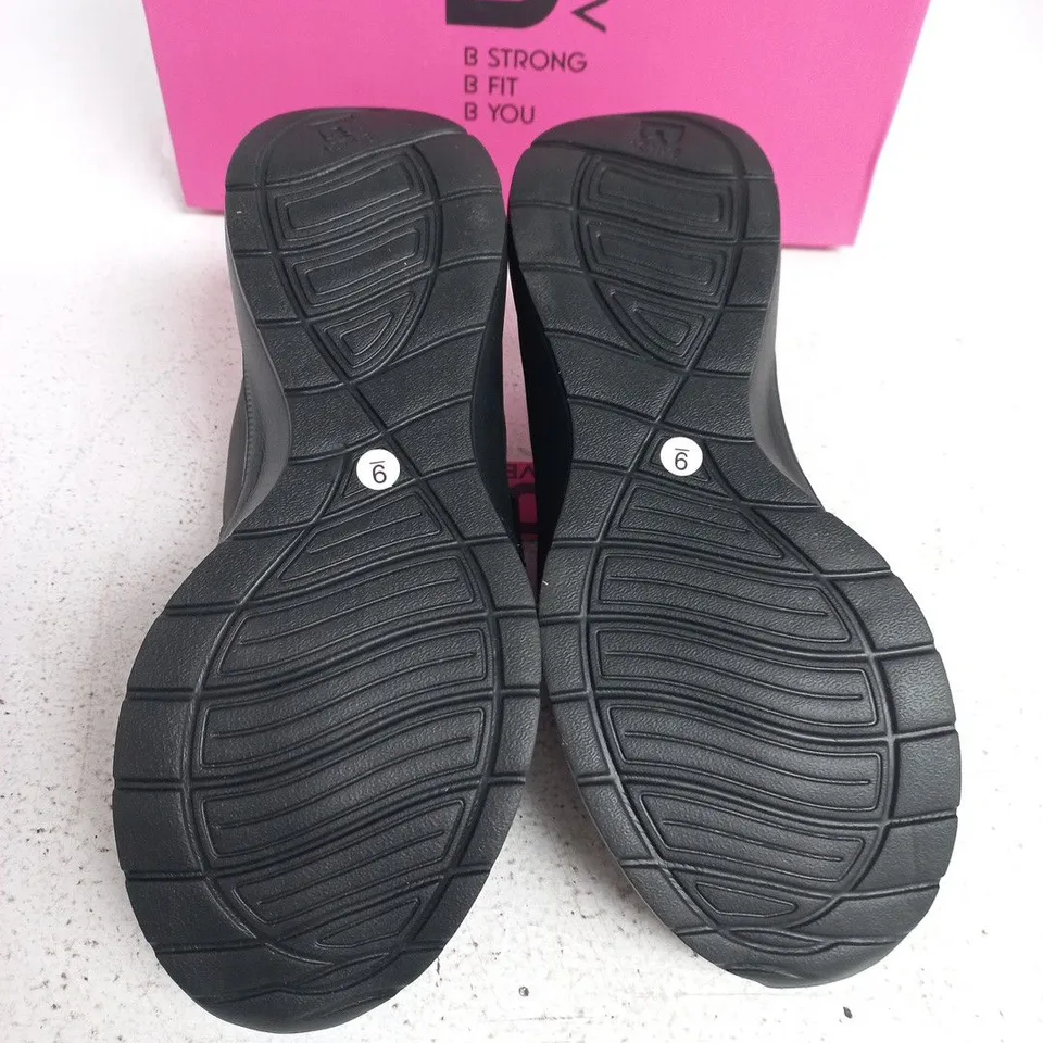 BOXED B ACTIVE LADIES OWN LABEL TRAINERS – BLACK, UK 9