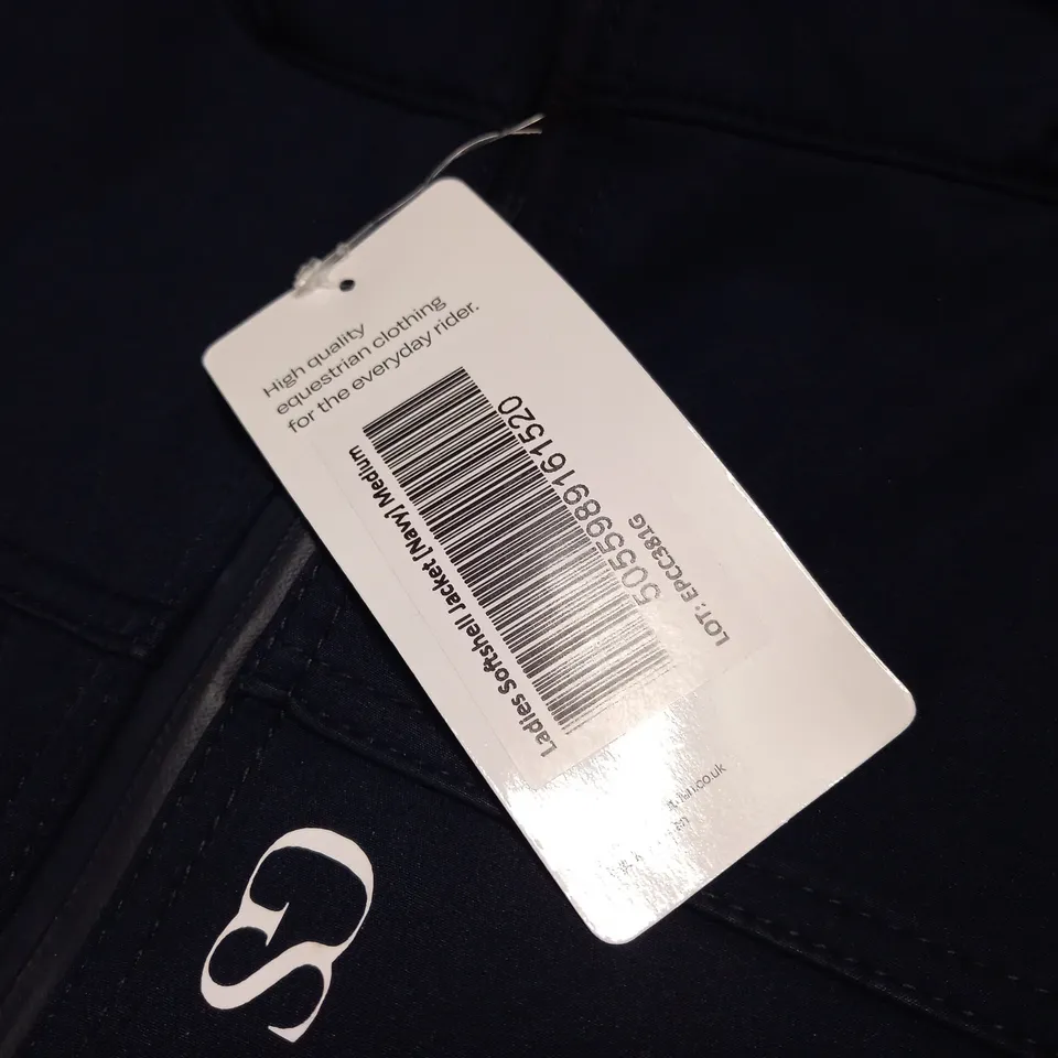 EQUESTRIAN LADIES SOFTSHELL JACKET IN NAVY - MEDIUM
