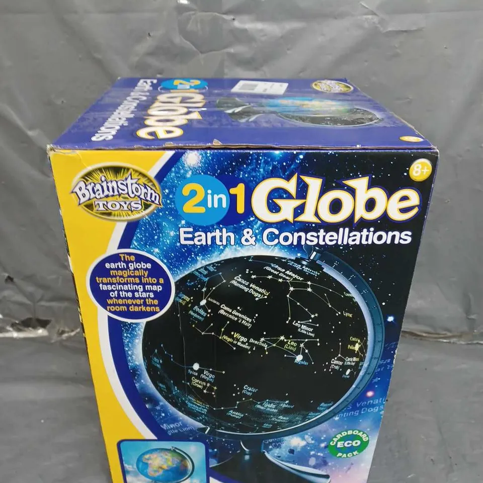 BOXED BRAINSTORM TOYS 2-IN-1 EARTH AND CONSTELLATION GLOBE RRP £45