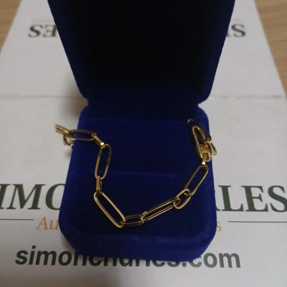 GOLD 9CT ITALIAN GOLD PAPERCLIP BRACELET 2.1G