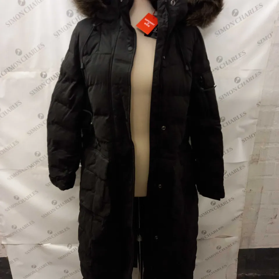 SUPERDRY EXPEDITION LONG LINE PARKA IN BLACK - UK S