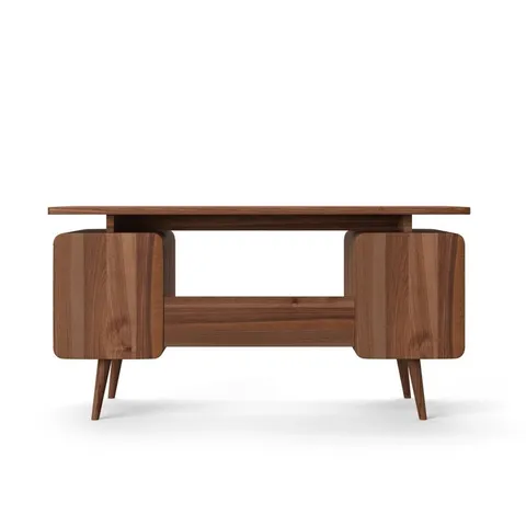 BOXED GAYNOR WRITING DESK - WHITE/OAK (1 BOX)