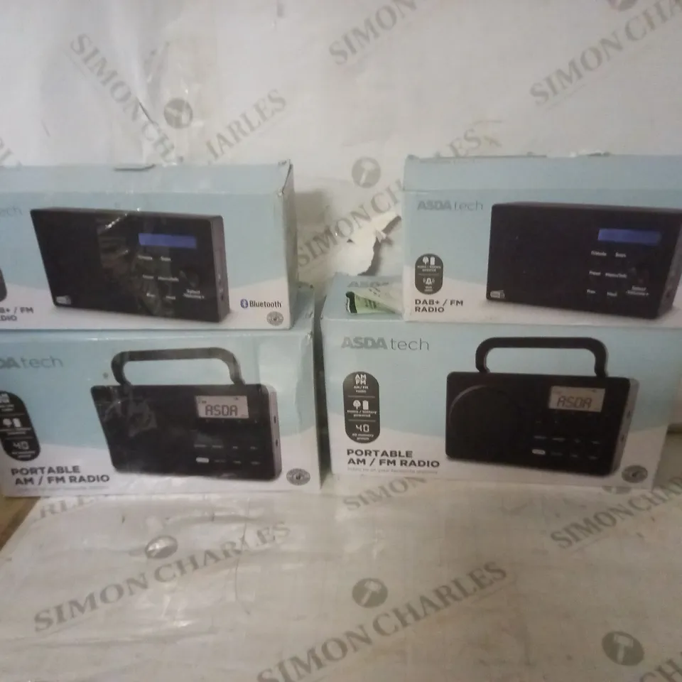 LOT OF 4 ASDATECH ASSORTED RADIOS