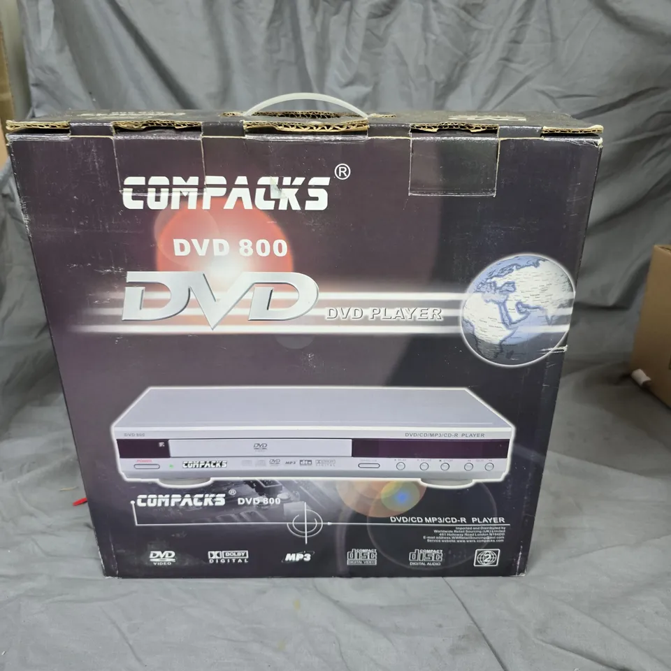 COMPACKS DVD 800 DVD PLAYER – REMOTE & AV CABLES INCLUDED