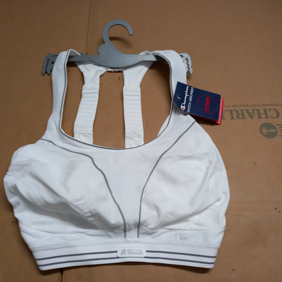 CHAMPION WHITE SHOCK ABSORBER SPORTS BRA - UK 34 FFF