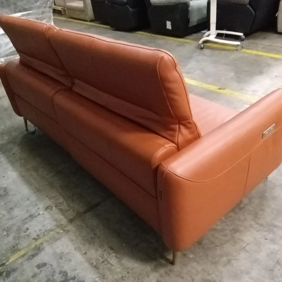 QUALITY DESIGNER ITALIAN MADE DUSK LARGE 3 SEATER ELECTRIC RECLINER LEATHER SOFA 