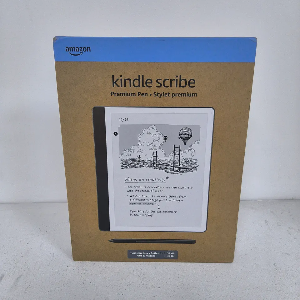 SEALED AMAZON KINDLE SCRIBE 32GB TABLET WITH PEN IN TUNGSTEN GREY