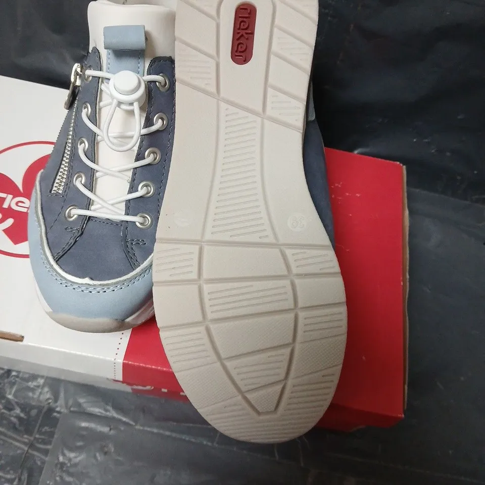 RIEKER SNEAKERS – BLUE COMBINATION, SIZE 39 (EU)