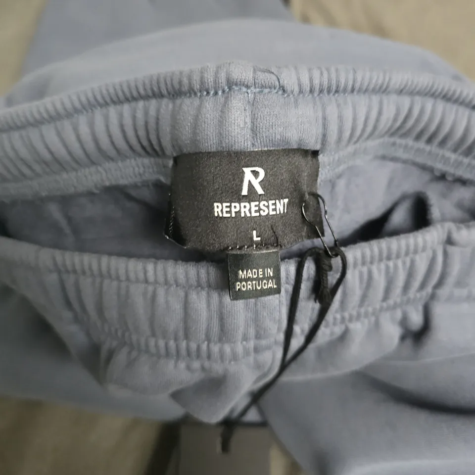 REPRESENT OWNERS CLUB TRACK PANTS IN STEEL BLUE - LARGE