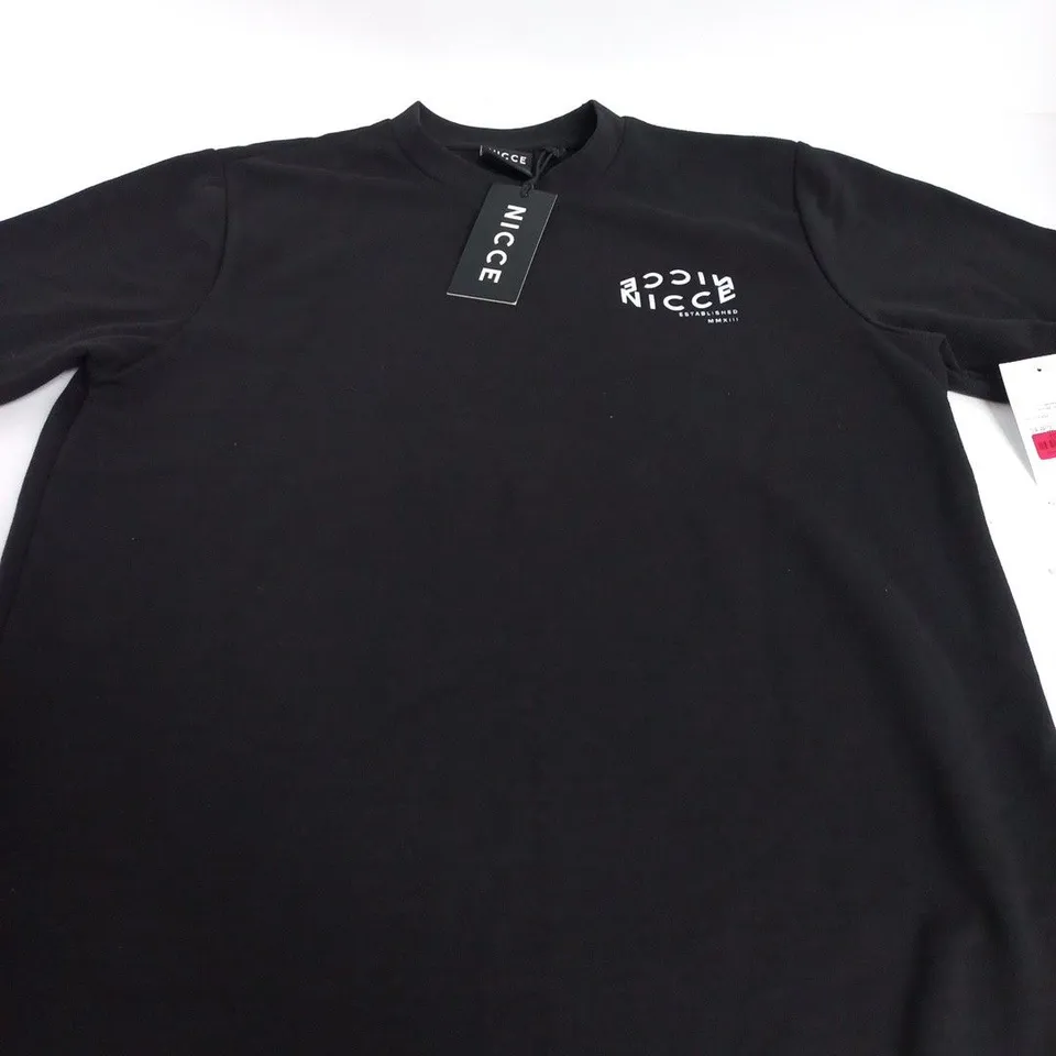 NICCE BLACK CREWNECK SWEATSHIRT - SIZE L