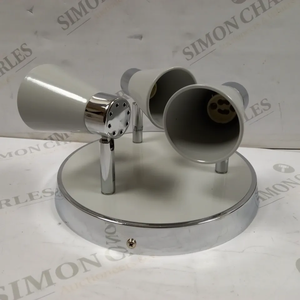 JOHN LEWIS LOGAN 3 LIGHT SPOTLIGHT IN SATIN GREY