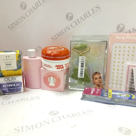 LOT OF HOUSEHOLD ITEMS TO INCLUDE NISH MAN B3 CIRE COIFFANTE, ETC