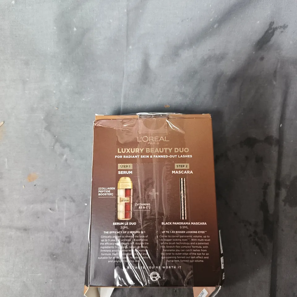 L'ORÉAL PARIS LUXURY BEAUTY DUO – SERUM LE DUO & BLACK PANORAMA MASCARA