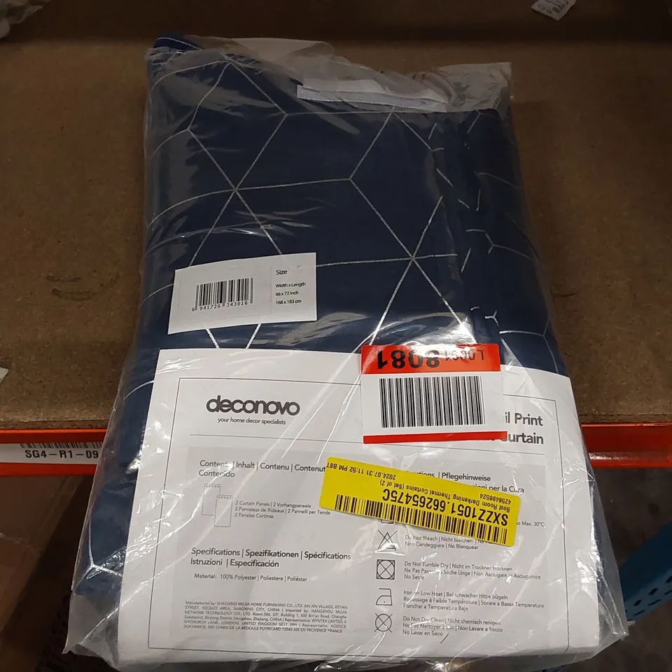 BAGGED BOST BLACKOUT THERMAL CURTAINS IN NAVY BLUE - 168 x 183CM (1 ITEM)