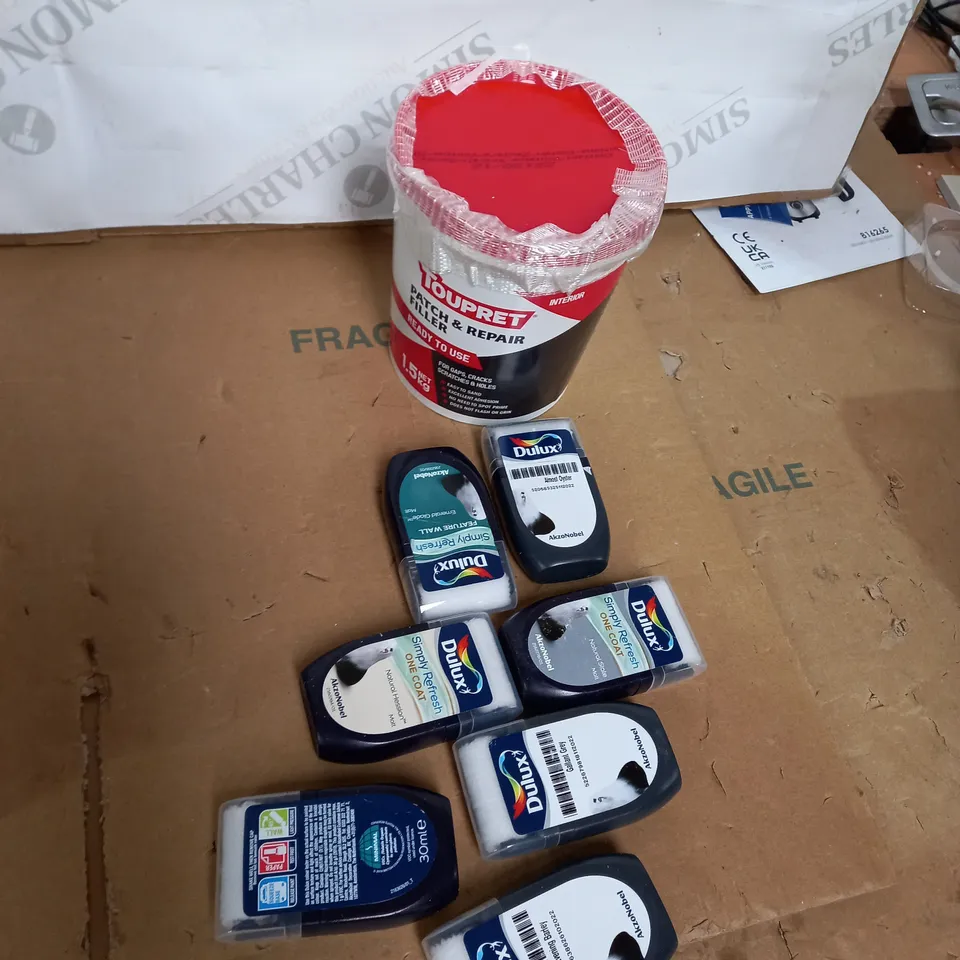 LOT OF PATCH AND REPAIR FILLER AND MINI DULEX ROLLERS 