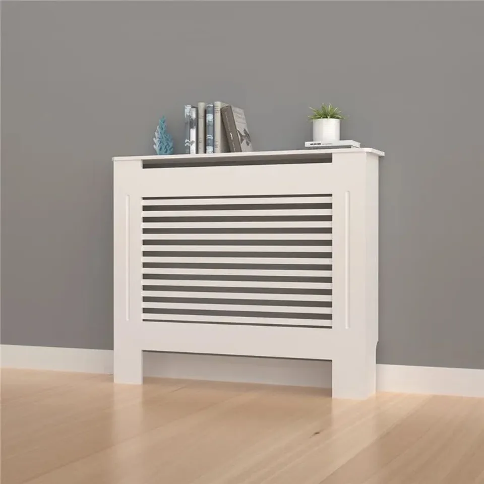 BOXED WHITE RADIATOR COVER