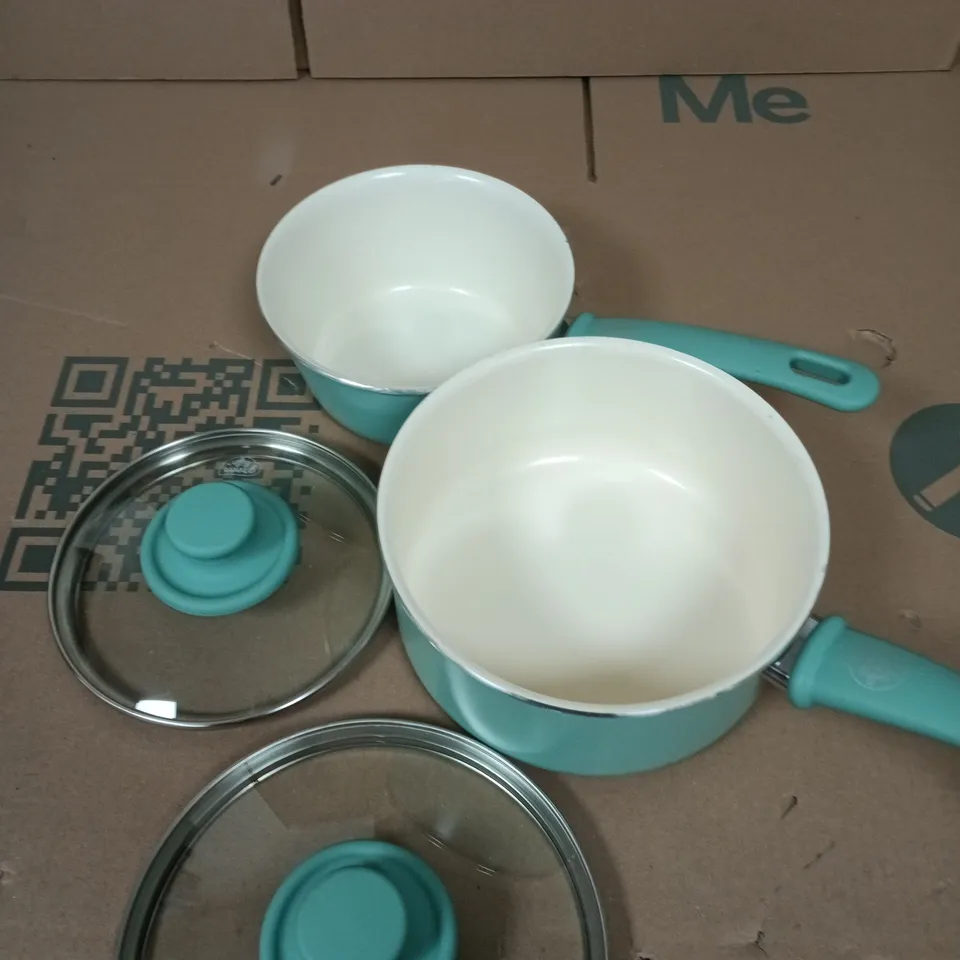 GREENLIFE CERAMIC NON-STICK SAUCEPAN PAIR 