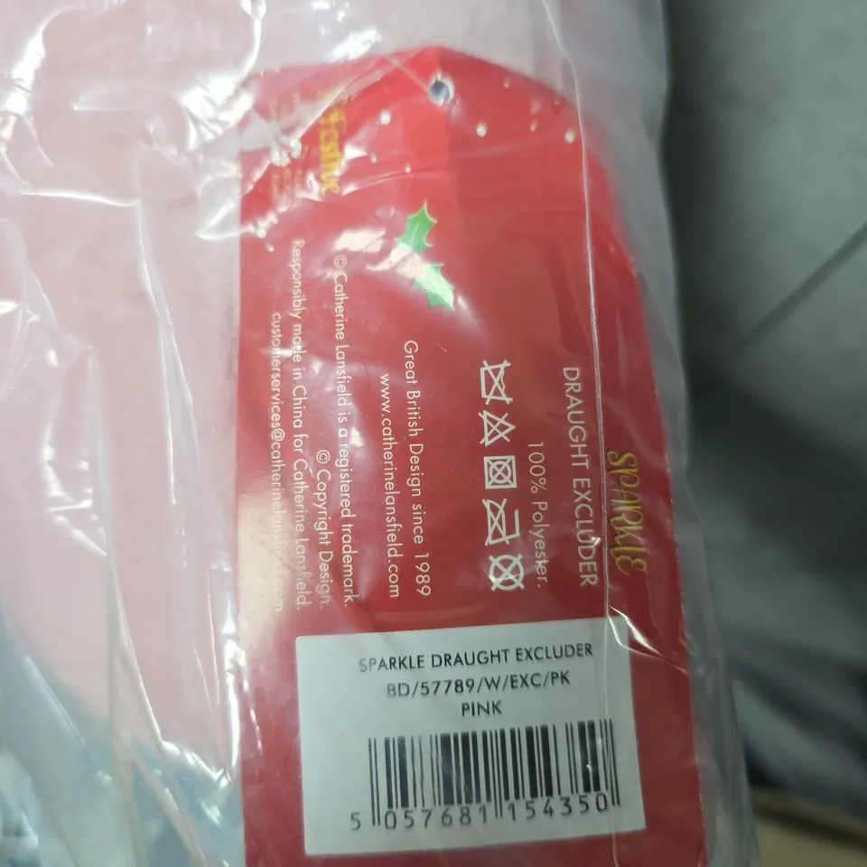 CATHERINE LANSFIELD SPARKLE DRAUGHT EXCLUDER – PINK 