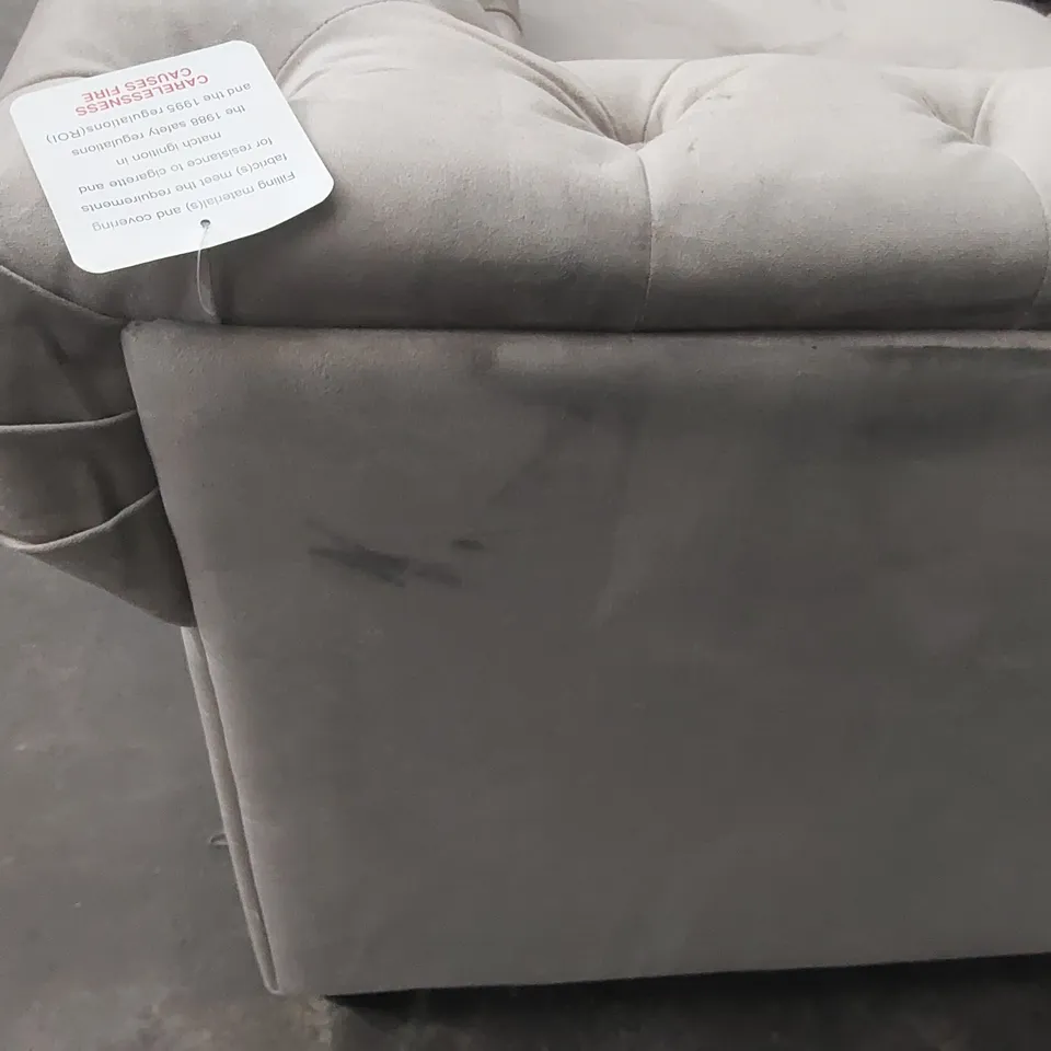QUALITY DESIGNER FABRIC UPHOLSTERED CHESTERFIELD CORNER SOFA