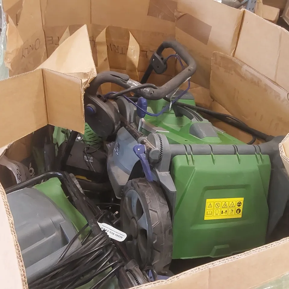 PALLET CONTAINING A VERY LARGE QUANTITY OF POWERBASE LAWN MOWERS ECT