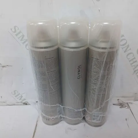 8 BOXED AND CELLOPHANE WRAPPED PACKS OF THREE CLYNOL SALON EXCLUSIVE HAIR SPRAY (2 BOXES)