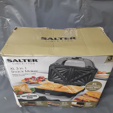 BOXED SALTER XL 3 IN 1SNACK MAKER