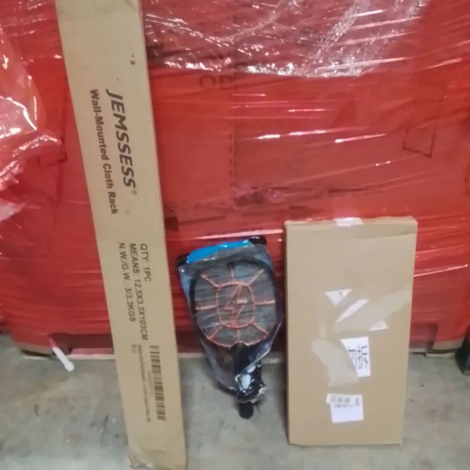 PALLET OF ASSORTED HOUSEHOLD GOODS AND PRODUCTS TO INCLUDE;INSECT KILLER MACHINE,CLOTHES RACK,LIGHT STRIP