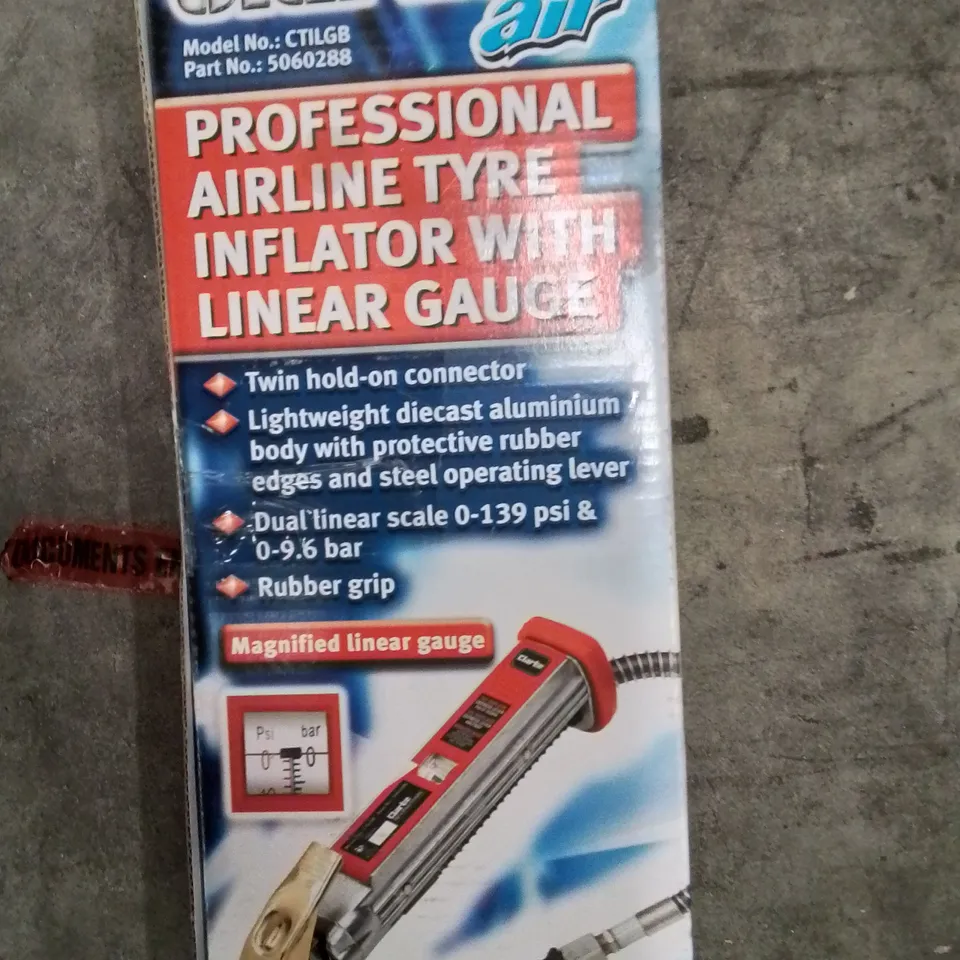 BOXED CLARKE CTILGB LINEAR TYRE INFLATOR