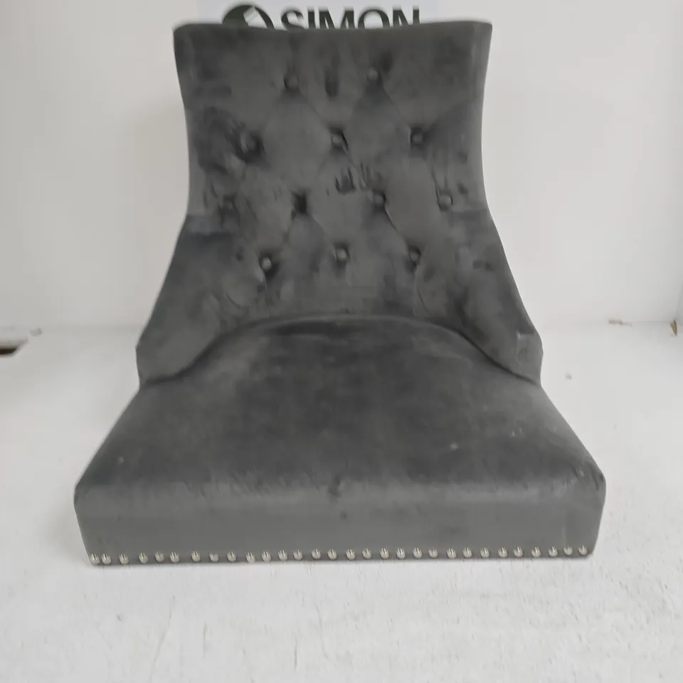 WARWICK VELVET DINING CHAIR - GREY