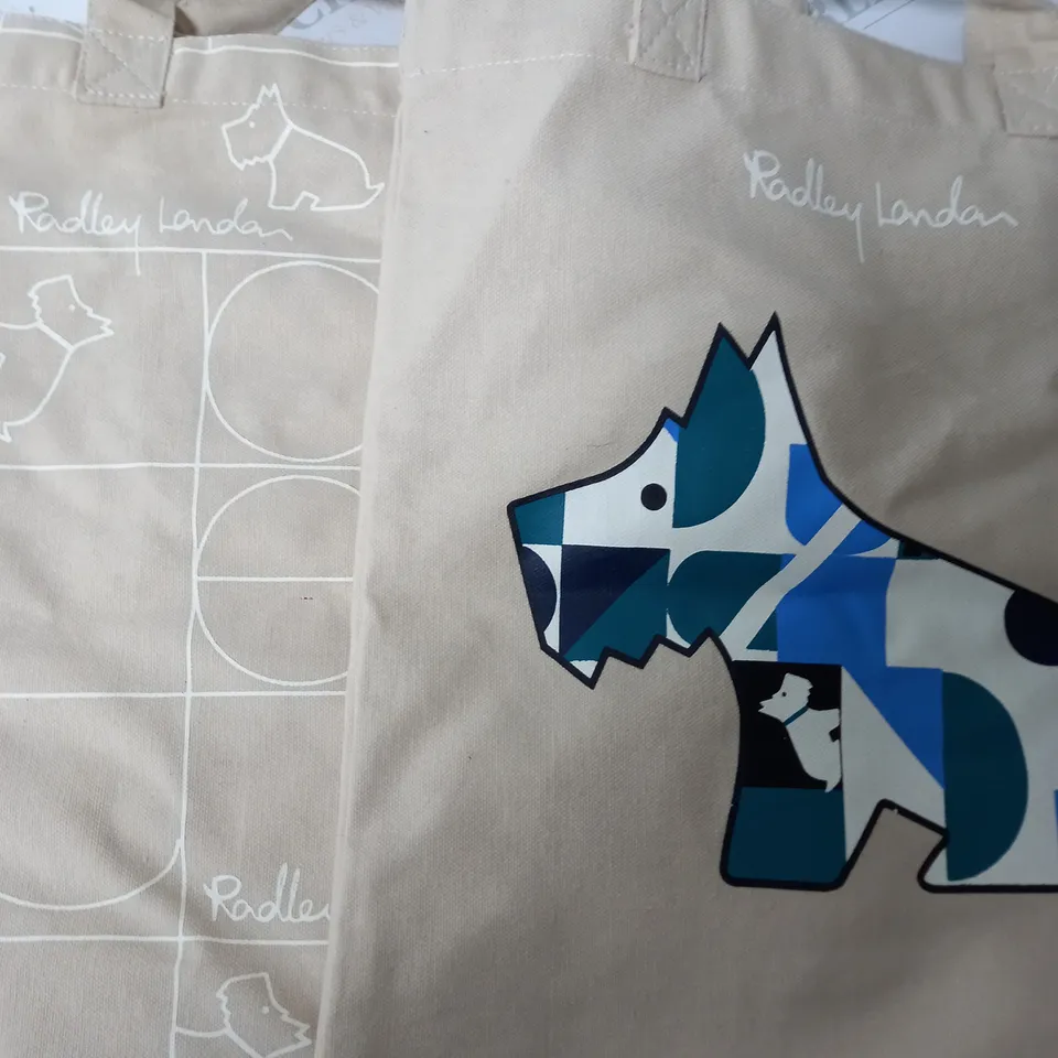 RADLEY LONDON CIRCLE MEWS SET OF 2 CANVAS TOTES IN TAN