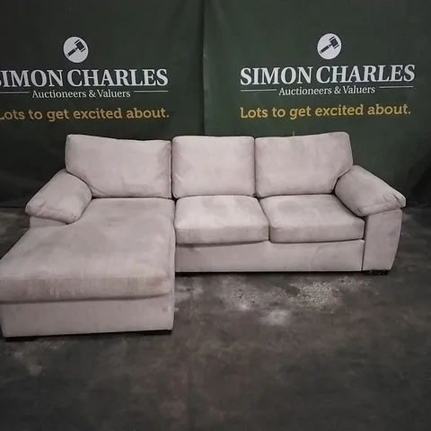 QUALITY DESIGNER WYVERN GREY CORD L-SHAPE CORNER SOFA