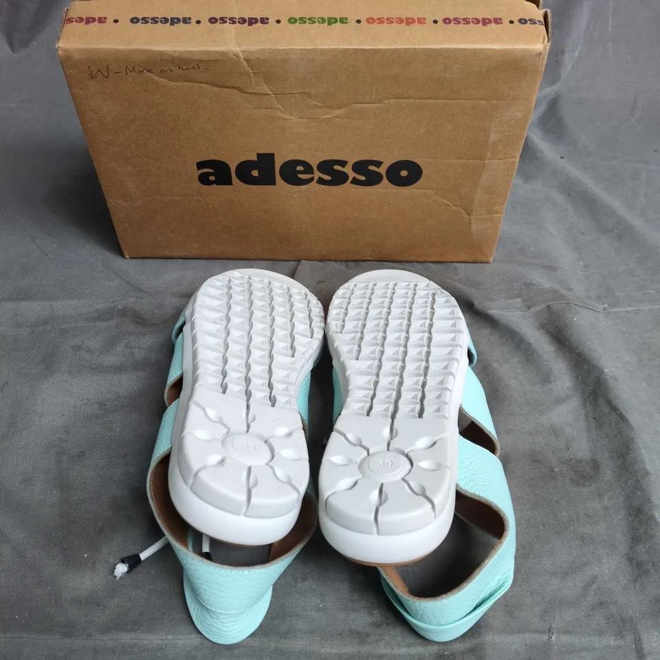 ADESSO TURQUOISE LEATHER SANDALS – WOMEN'S UK 6 (EU 39)