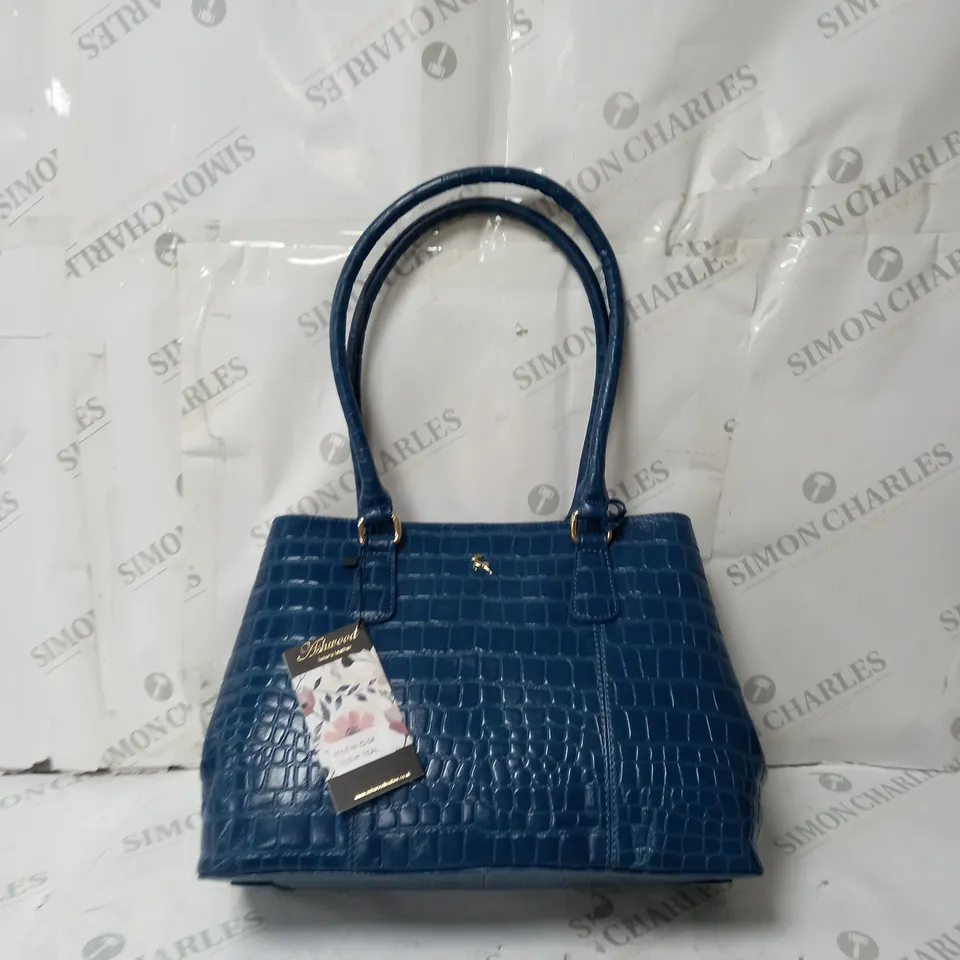 BLUE ASHWOOD LUXURY LEATHER HANDBAG 