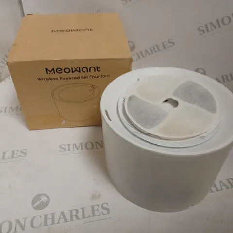 MEOWANT WIRELESS POWERED PET FOUNTAIN