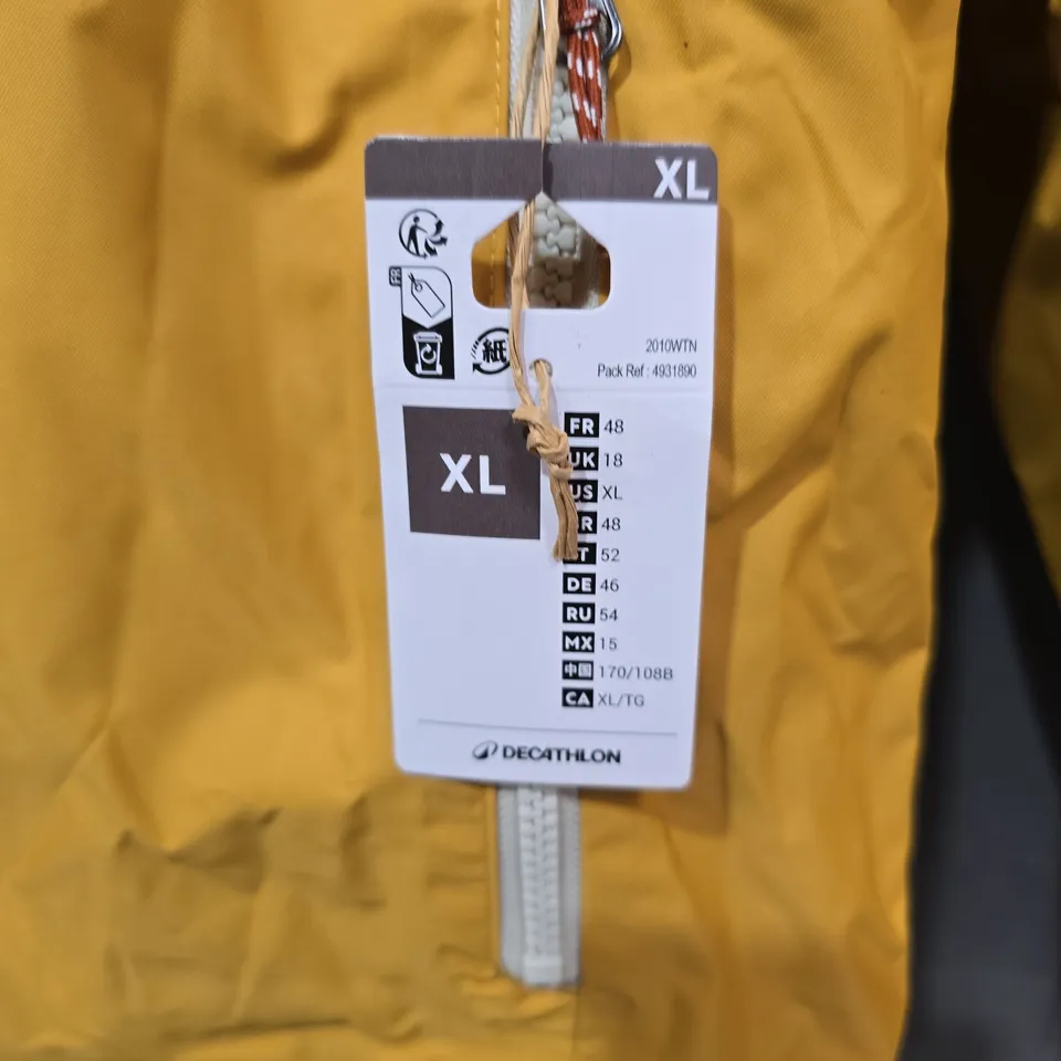 DECATHLON HOODED JACKET – MUSTARD YELLOW – XL