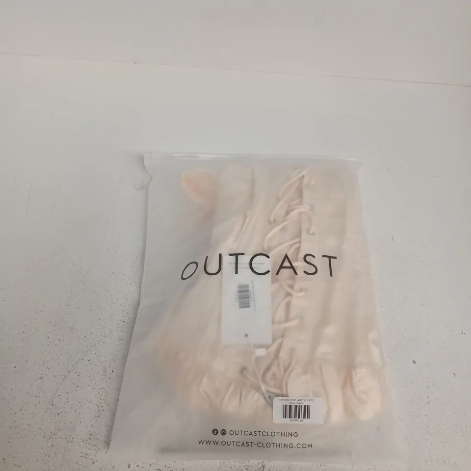 OUTCAST CLOTHING REMI MINI DRESS IVORY – SIZE M