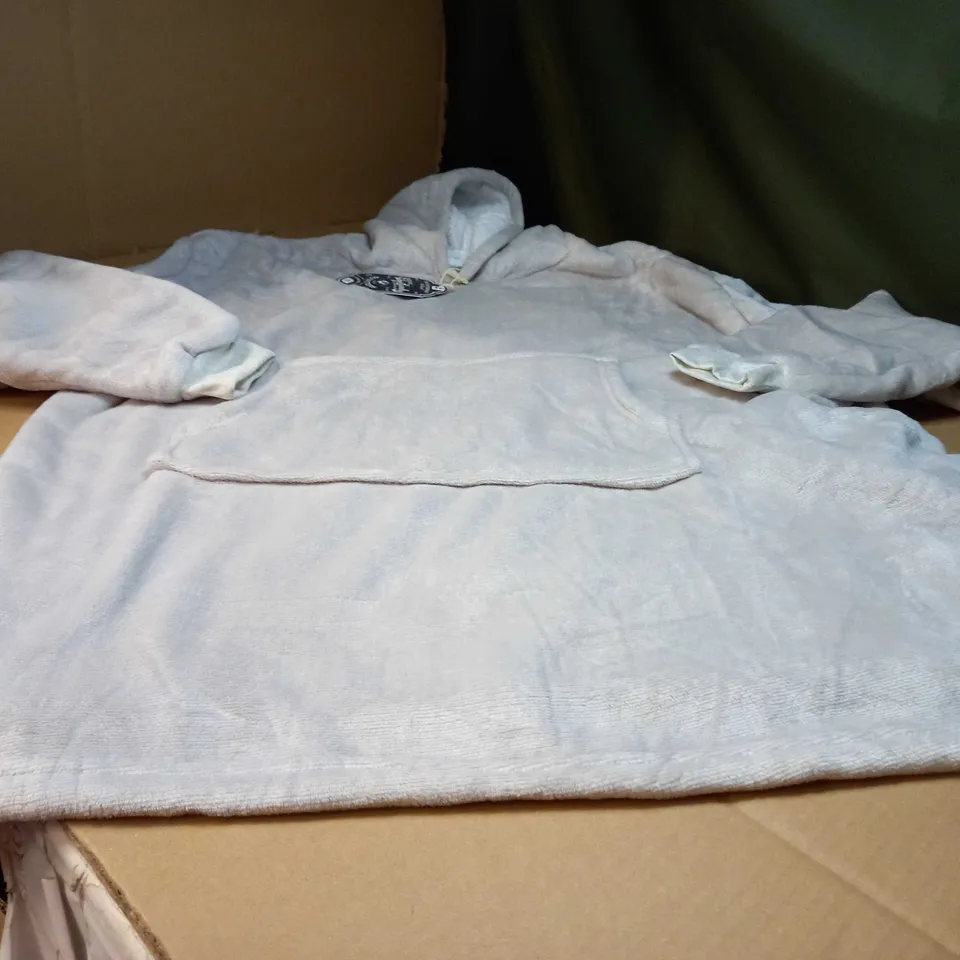 GREY SNUGGLE/BORG LINED HOODIE - ONE SIZE 
