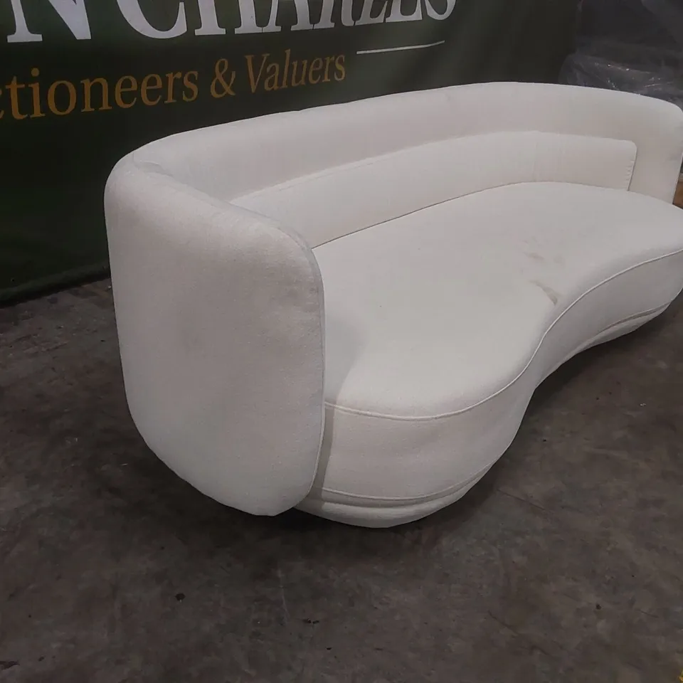 QUALITY DESIGNER DANETTI HENRY IVORY BOUCLE 3 SEATER SOFA