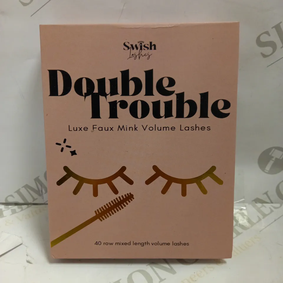SWISH LASHES DOUBLE TROUBLE LUXE FAUX MINK VOLUME LASHES - 40 ROWS
