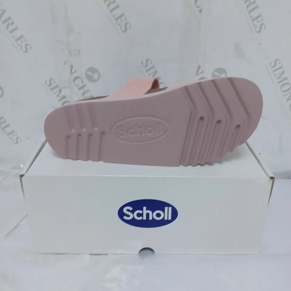 BOXED SCHOLL SOFT STEP LADIES SANDALS BUCKLE FASTENING SIZE 6 PINK