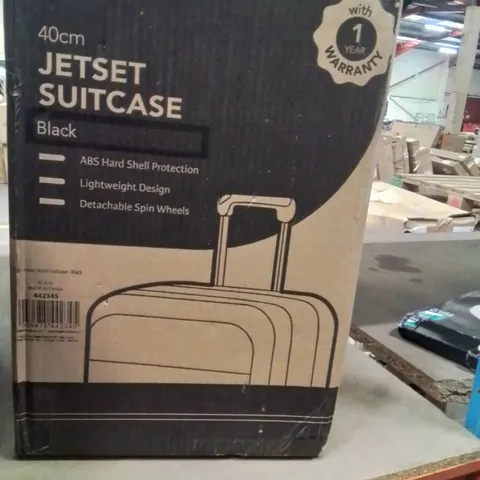 BOXED KEPLIN LUGG 40CM JETSET TRAVEL SUITCASE BLACK COLOUR 