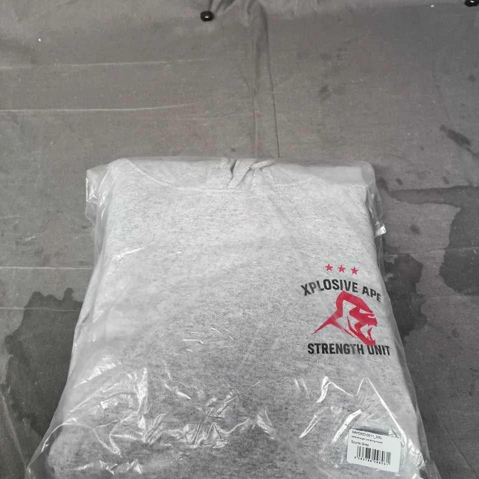 XAPE STRENGTH UNIT STRING HOODIE – SPORTS GREY – UK XXL