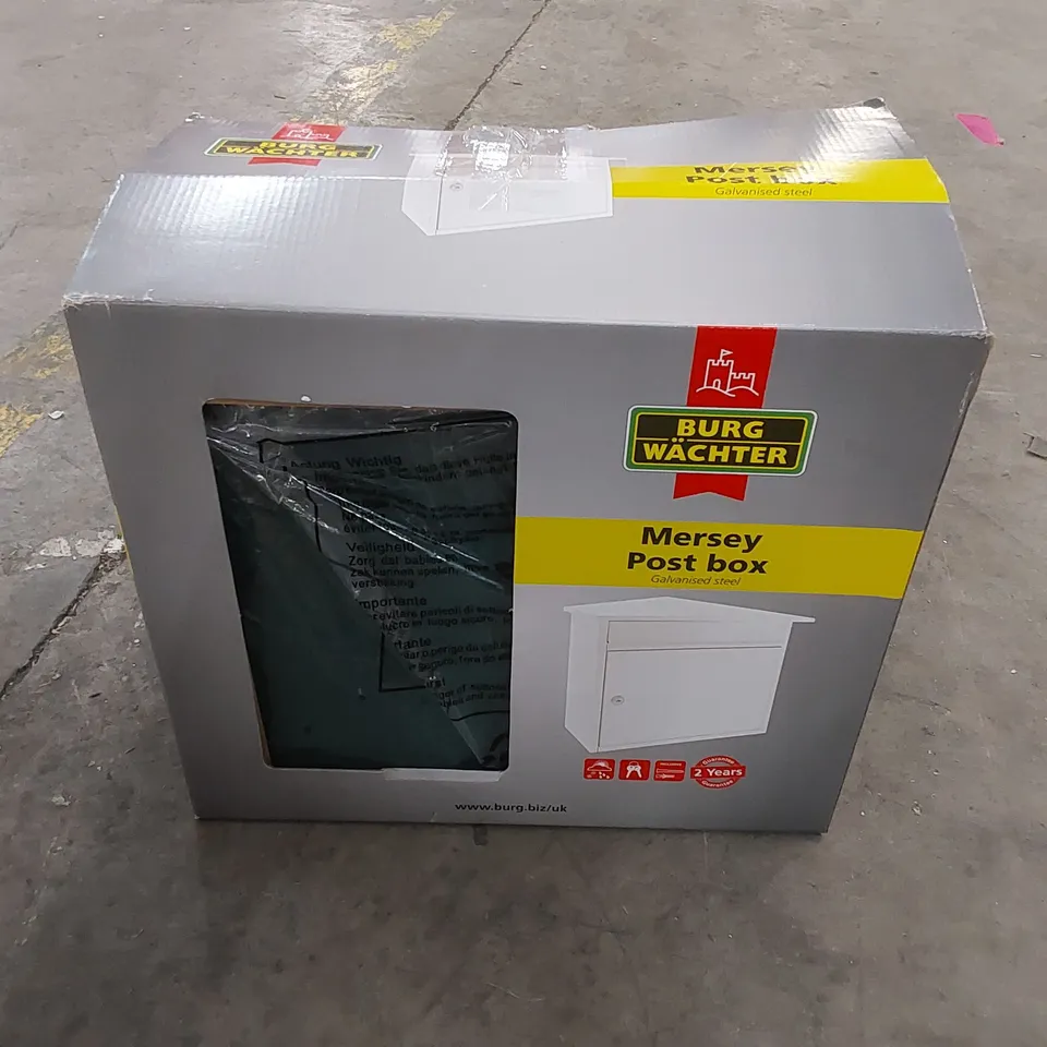 BOXED MERSEY POST BOX IN GALVANISED STEEL - GREEN